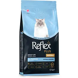 Сухий корм для котів які живуть у приміщенні та виведення шерсті Reflex Plus з лососем 1.5 кг - мініатюра 2