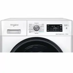 Прально-сушильна машина Whirlpool фронтальна 8(6) кг 1400 A 60 см дисплей пара інвертор білий - мініатюра 2