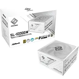 БЖ 1000W ASRock SteelLegend White SL-1000GW ATX 3.1 135mm, 80+ Gold, Fully Modular, Retail (SL-1000GW)