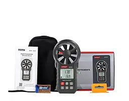 Анемометр крильчастий USB, Bluetooth 0,3-30м/с, -10-45°C wintact 16,5х8,5х3,9 см hoz0010078 - мініатюра 3