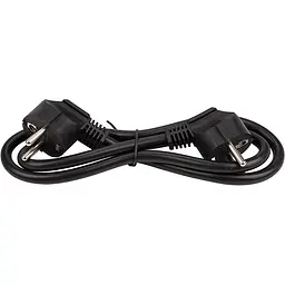 Мережевий кабель 1м, 3x1.5мм2, 16А, 100% мідь (two male plugs)
