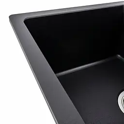 Гранітна мийка для кухні VALESO ZIRKONE 6250 матова Чорна (SP000046801) - мініатюра 2