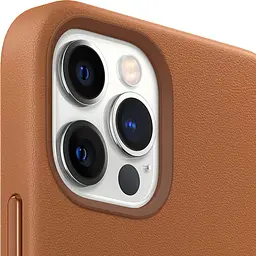 Чохол Leather Case with MagSafe для Apple iPhone 14 Pro Golden Brown AAA [76983] - мініатюра 2