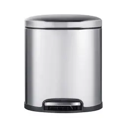 Відро для сміття Mixxus Premium Topper-TC0205 SS Color з плавним закриттям овальне, 5 л, нержавійка (MI7059) - мініатюра 1