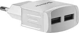 Мережевий зарядний пристрій Defender UPA-22 білий, 2xUSB, 2.1A (83580) (6505068) - мініатюра 2