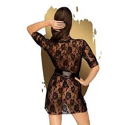 Комплект пеньюар у вигляді троянд та стрінгами Penthouse - Sweet Retreat Black XL Penthouse IG6550BASE; SO5301 95880 - мініатюра 4