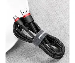 Кабель Baseus Cafule Cable USB for Micro 1.5A 2.0 м Red/Black (CAMKLF-C91) - мініатюра 6