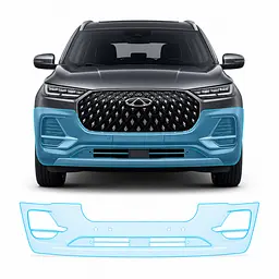 Антигравійна захисна бронеплівка за лекалами для Chery Tiggo 8 Pro Max (PHEV) I 2024- передній бампер