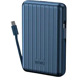 Зовнішній акумулятор WiWU Trunk Series PP03 10000mAh 22.5W Blue (6936686411516) [104335] - мініатюра 2