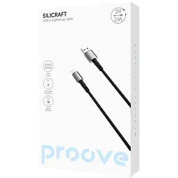 Кабель Proove Silicraft USB to Lightning 2.4A (1m) black - мініатюра 2