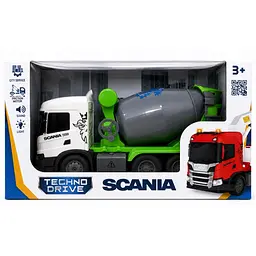 Автомодель TechnoDrive серії Big Truck Бетонозмішувач Scania зі світлом та звуком (OC-6402)