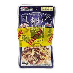 Вологий корм для котів CattyMan Tuna Chicken Bonito 4х55г, тунець, курка та макрель у желе, 3+1 набір