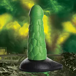 Фантазійний фалоімітатор рептилії Creature Cocks Radioactive Reptile Silicone Dildo, 19.1х6.1 см - мініатюра 2