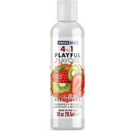 Лубрикант на водній основі Swiss Navy 4 in 1 Straw-Kiwi Pleasures 29.5мл
