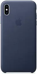 Оригінальний шкіряний чохол для iPhone XS Max Apple Leather Case Midnight Blue MRWU2ZM/A