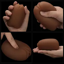 Мастурбатор Slider Double-Ended Masturbator Ass and Vagina Brown - мініатюра 2