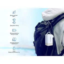 Насос-ліхтар-powerbank кемпінговий Flextail Max Pump 2 Plus, помаранчевий - мініатюра 8