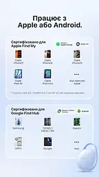 Bluetooth-трекер для пошуку речей Vention SpotTag Pop AirTag пошукова мітка Apple Find My або Android Find Hub звуковий пошук 80 дБ перегляд останнього відомого місцезнаходження сповіщення про залишені речі у Find My виклик звукового сигналу через Siri зі змінною батарейкою CR2032 до 1 року роботи захист від бризок IPX4 з 8 наліпками в комплекті сірий (KQXH0) - мініатюра 5