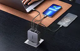 Мережевий зарядний пристрій Ugreen CD289 GaN Fast Charger 140W + Cable USB-C (90549) [99284] - мініатюра 5