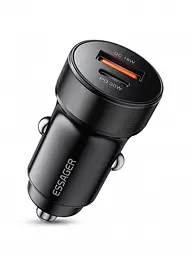 Essager Car Charger 30W 2 порта USB-C та USB-A PD QC 3.0 (чорний)