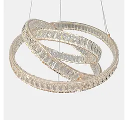 Підвісна світлодіодна люстра-сфера Artlight 569/600GD золота з кришталевими кільцями, що перетинаються, пультом і диммером - мініатюра 5