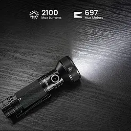 Ручний ліхтарик Sofirn IF22A 2100лм 21700 USB (Чорний) - мініатюра 6