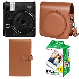 Подарочный набор Камера Fujifilm Instax Mini 99, Фотобумага 20шт, Чехол, Фотоальбом на 108 фото Коричневый