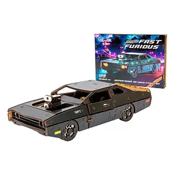 Дерев'яний 3D конструктор Fast Furious Puz-62519, 125 деталей, чорний