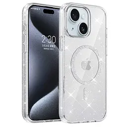 Чохол TPU Eclipse Sparkle Magnetic Fit для Apple iPhone 15 (6.1") Clear