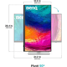 Монітор BenQ 27" PD2730S White (9H.LN7LA.TBE) [165849] - мініатюра 3