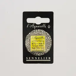Акварельна фарба Sennelier, полукювета, S2, Яскраво-жовто-зелений (Bright Yellow Green)