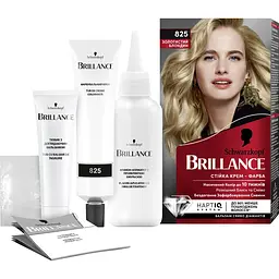 Стійка крем-фарба для волосся Schwarzkopf Brillance відтінок 825 золотистий блонд 170 мл - мініатюра 4