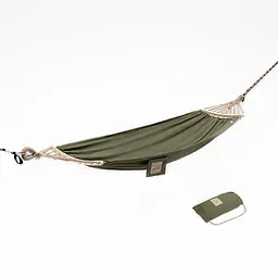 Одномісний гамак без перекидання Naturehike NH20DC001 бавовна (300 х 90см) Зелений