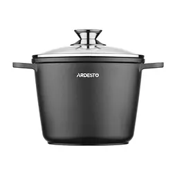 Каструля з кришкою глибока Ardesto Gemini Lazio AR1940CA 4 л 20 см чорна - мініатюра 3