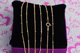 Ланцюг Xuping Jewelry джгут з кульками 60 см 2 мм золотистий
