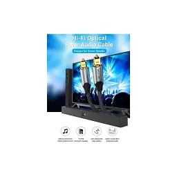 Кабель мультимедійний Optical Toslink 2.0m 5.1ch gray Vention (BAVHH) - мініатюра 3