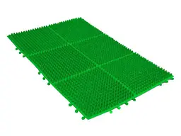 Килимок ПОЛІМЕРАГРО 530 x 360 x 15мм для підлоги секційний 3 x 2 зелений