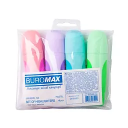 Набір маркерів Buromax Pastel з гумовими вставками 4 шт. (BM.8905-94) - мініатюра 3