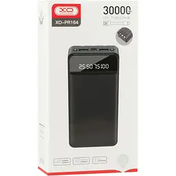 Зовнішній акумулятор XO PR164 30000mAh 10W Black [127706] - мініатюра 3