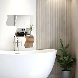 Дзеркальний декор Wall Sticker SW-00002510 акриловий самоклеючий 140х190 мм 6 шт. срібло - мініатюра 5