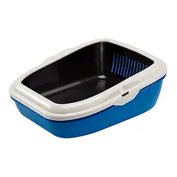 Туалет-лоток Ferplast Birba Basic Sanitized для котів чорно-синій 72050099PB