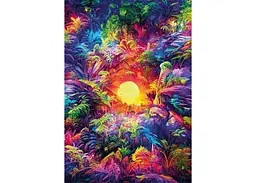 Пазл Clementoni Color Boom Collection: Психоделічний світанок у джунглях (Color Boom Collection - Psychedelic Jungle Sunrise Puzzle - 500 pcs.), 500 ел. (35530) - мініатюра 2