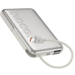 Портативний ЗП Power Bank Hoco Q43 Clever dual PD20W з БЗП Type-C 10000 mAh Silver - мініатюра 3