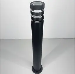 Стильний вуличний ліхтар в чорному корпусі | Line F | Арт. 8021 80CM BK (стовп)