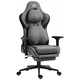 Кресло игровое GT Racer X-2308 Gray/Black (X-2308 Fabric Gray/Black) - миниатюра 3