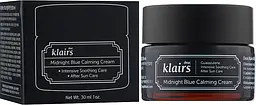Зволожувально-пом'якшувальний крем для обличчя Klairs Midnight Blue Calming Cream 30 г - мініатюра 2