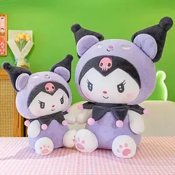 Плюшева м'яка аніме іграшка фіолетова куромі hello kitty 35 см Hello Kitty det0018850 - мініатюра 2