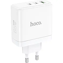 Мережевий зарядний пристрій Hoco N30 Glory PD65W White (784155) [152091] - мініатюра 5