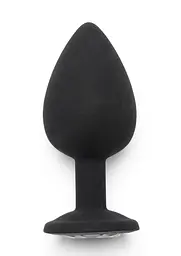 Анальна пробка ToyJoy Diamond Booty Jewel Large, 9 см (чорний) - мініатюра 2