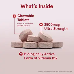 Метил B-12 Jarrow Formulas Methyl B-12 з тропічним смаком 2500 мкг 100 жувальних таблеток - мініатюра 5